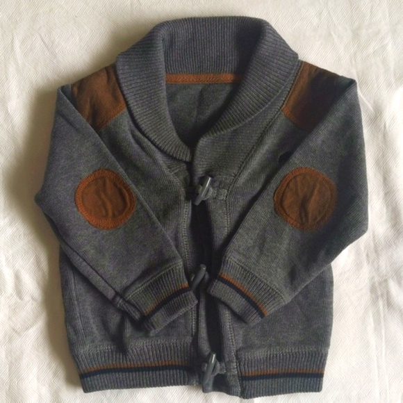 little rebel shawl collar grandpa toggle button cardigan sweater 18-24 months - Picture 7 of 9